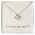 Sparkling Love Knot Pendant Necklace