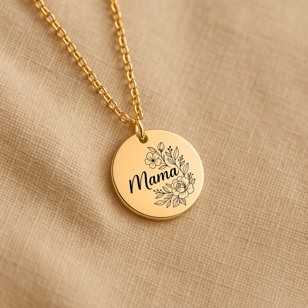 "Mama" Coin Necklace