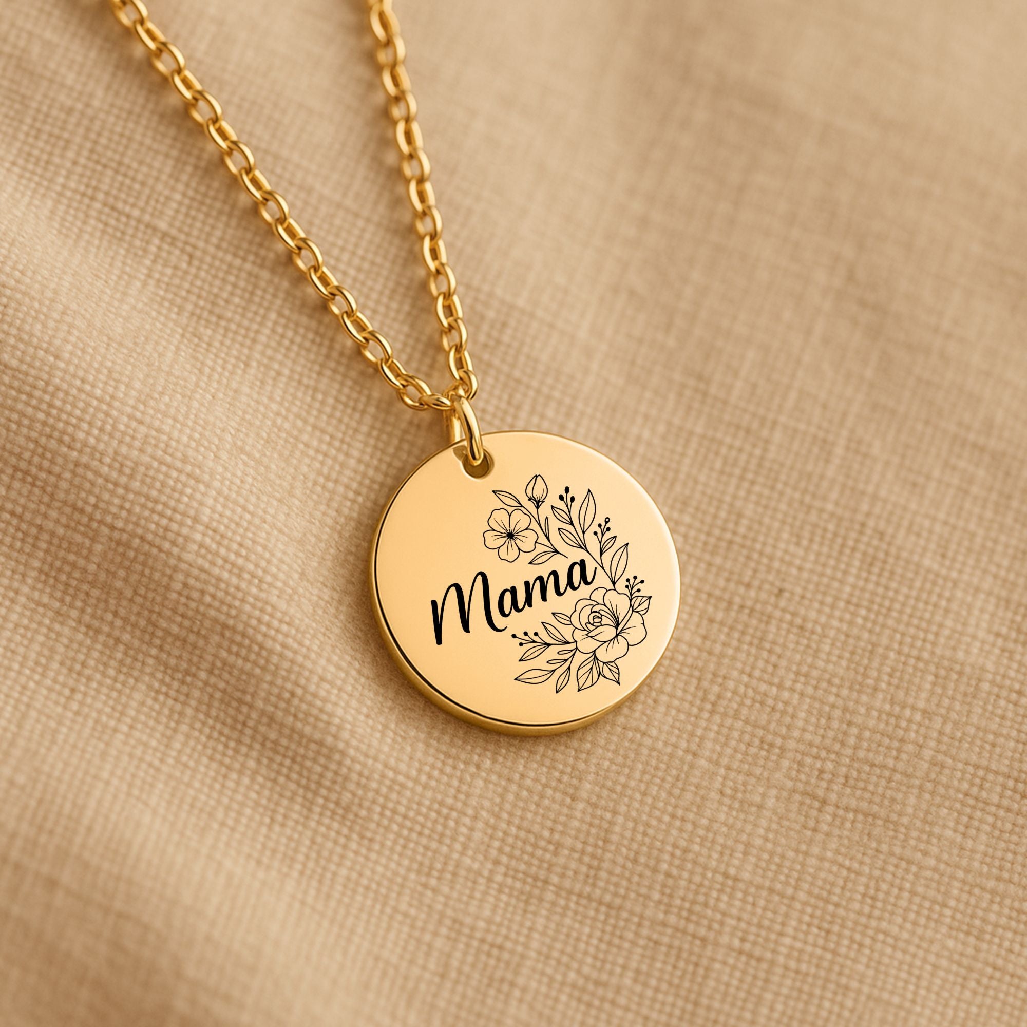 "Mama" Coin Necklace