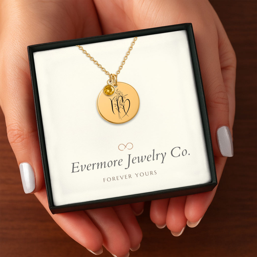 Scorpio & Birthstone Charm Necklace