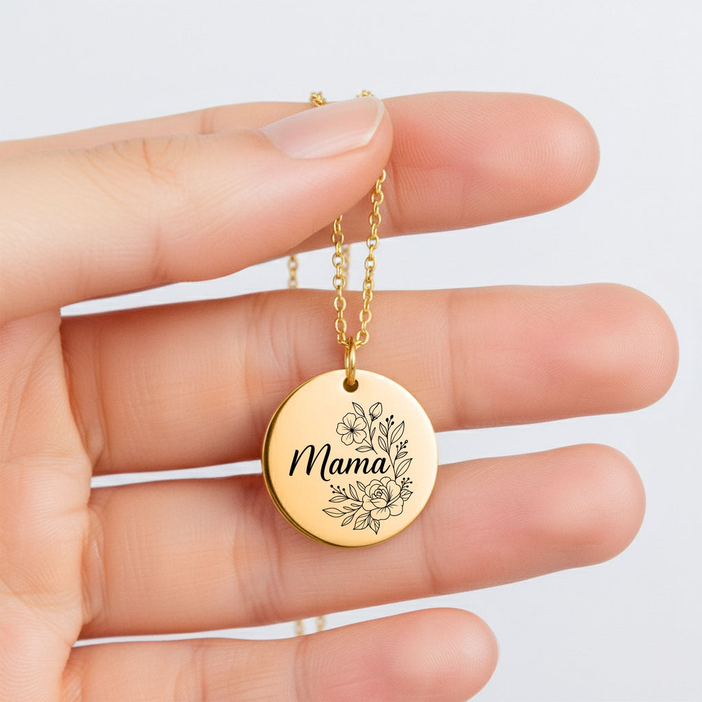 "Mama" Coin Necklace