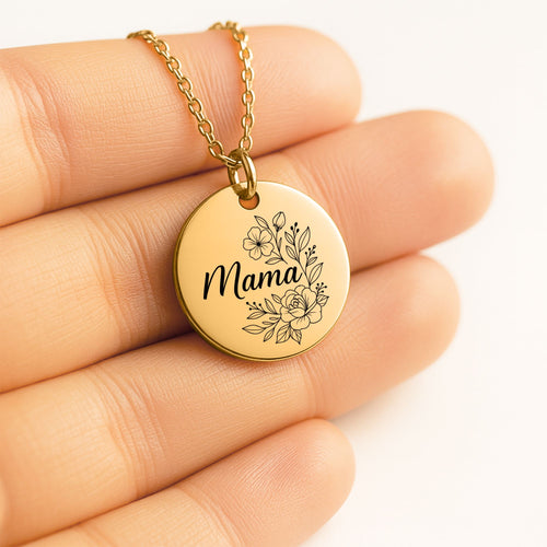 "Mama" Coin Necklace
